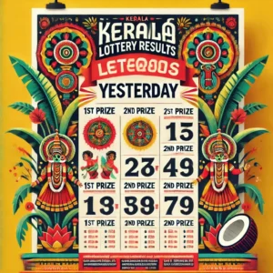Yesterday Kerala Lottery Results Yesterday Kerala Lottery Results